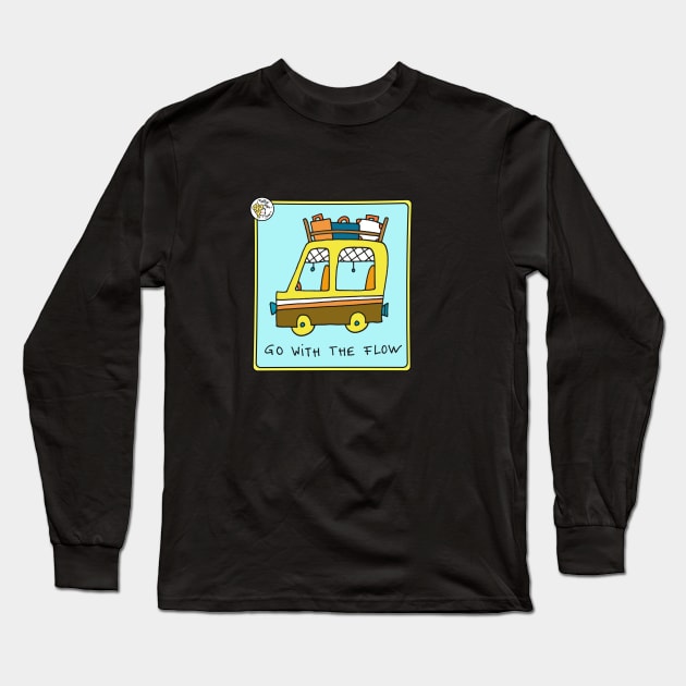 Vintage Van & Go with the flow! Long Sleeve T-Shirt by Mellowdays